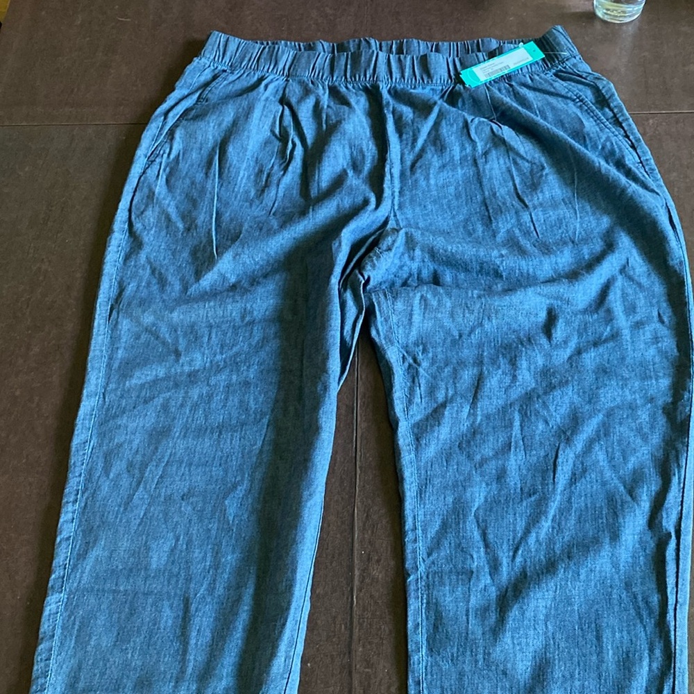 Eileen Fisher tapered ankle pants navy